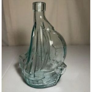 Glass Santa Maria Sail Boat Ship Bottle Wine Decanter MOD DEP ITALY 750 ml